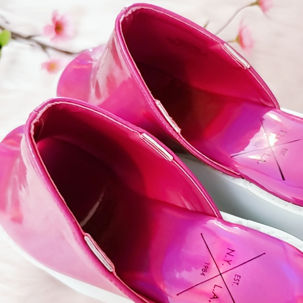 NWOB Heart Cutout Chunky Platform Mules